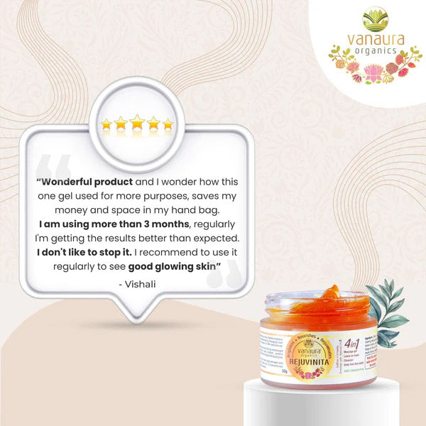 Rejuvinita 4 In 1 Organic Gel - 1Lakh+ Bottles Sold- 50g- vanaura organics