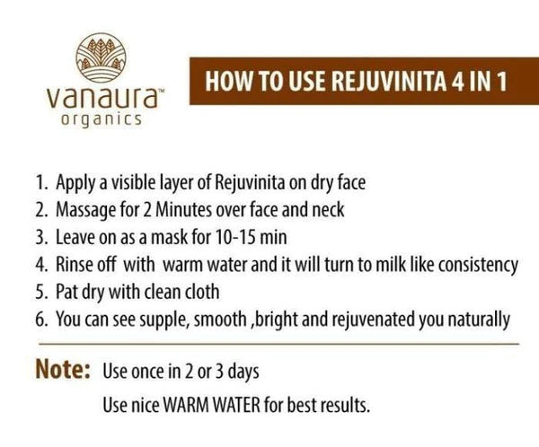 Rejuvinita 4 In 1 Organic Gel - 1Lakh+ Bottles Sold- 50g- vanaura organics