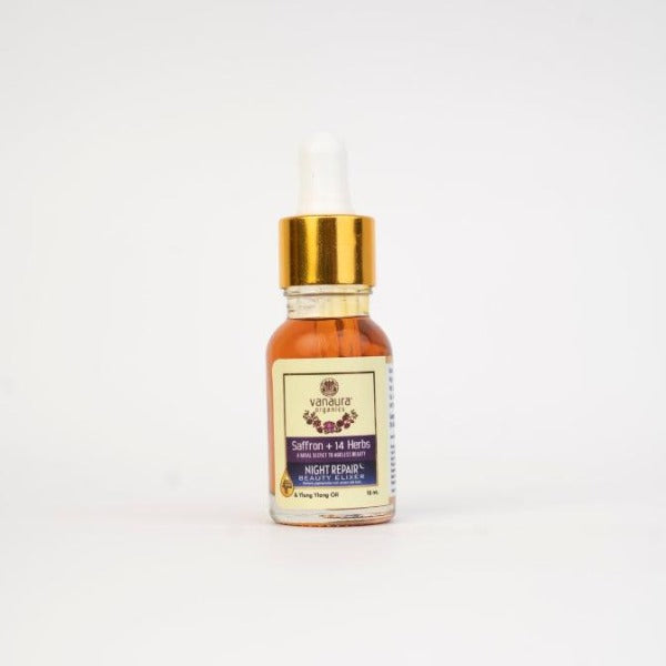 Saffron+14 herbs, Night repair beauty elixer - Vanaura Organics