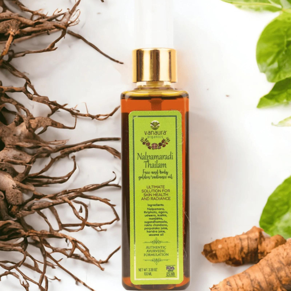 Nalpamaradi Thailam Face And Body Golden Radiance Oil - Vanaura Organics