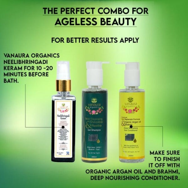 Shikakkai and Reetha Mild Cleansing gel shampoo 200 ML - Vanaura Organics