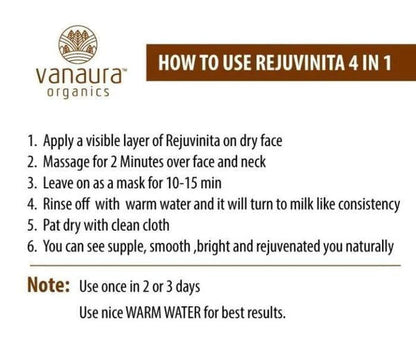 Rejuvinita 4 In 1 Organic Gel - 1Lakh+ Bottles Sold- 50g- vanaura organics