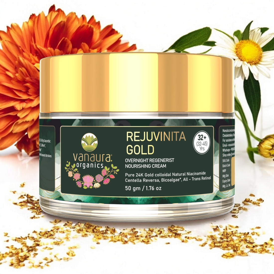 Rejuvinita Gold 32+ ( for 32-45yrs) -Overnight Regenerist Nourishing Cream- 50g