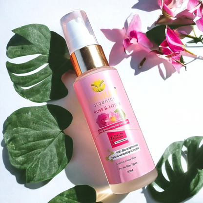 Rose and lotus Deep moisturizing day gel cream With Bio engineered natural whitening complex (All skin types) - vanaura organics