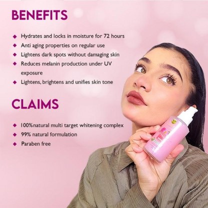 Rose and lotus Deep moisturizing day gel cream With Bio engineered natural whitening complex (All skin types) - vanaura organics