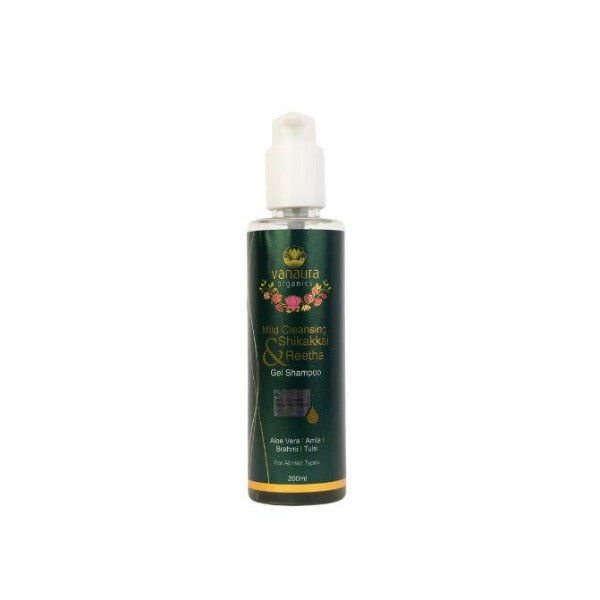 Shikakkai and Reetha Mild Cleansing gel shampoo 200 ML - Vanaura Organics
