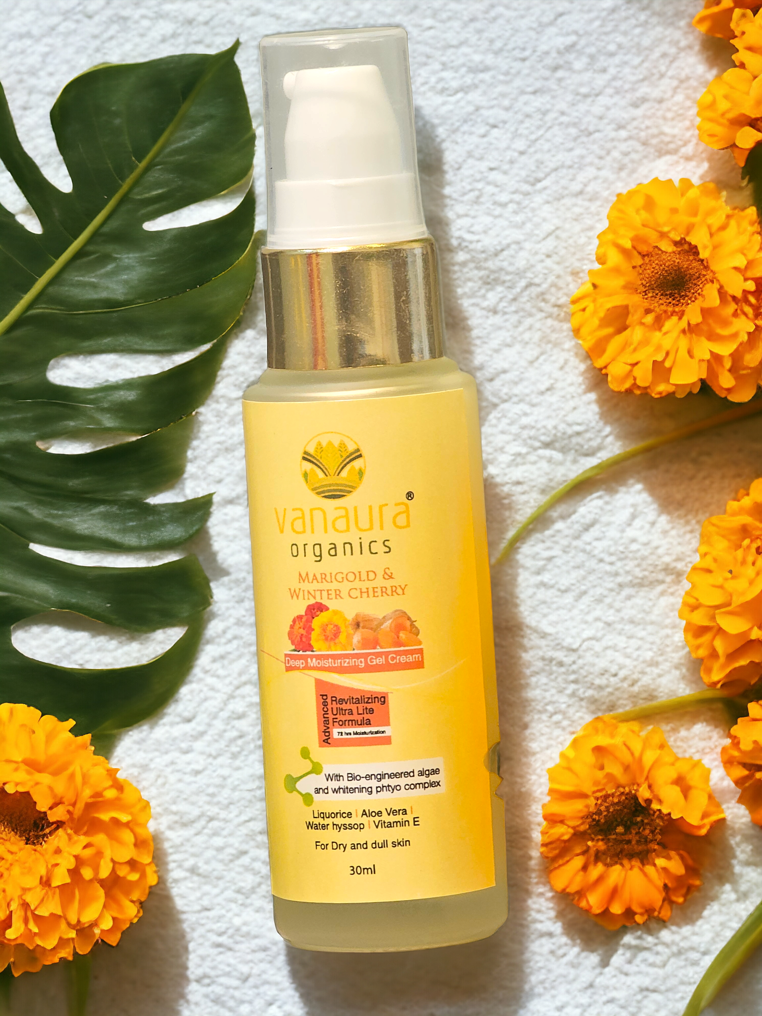 Mini pack-Marigold and winter cherry deep moisturizing gel cream - For dry skin and Dry hot/cold climate -30ml