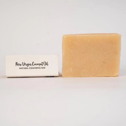 Pure Virgin Coconut Oil Natural Cleansing Bar - (Cleansing, Moisturizing, Anti-Bacterial)-125g - vanaura organics