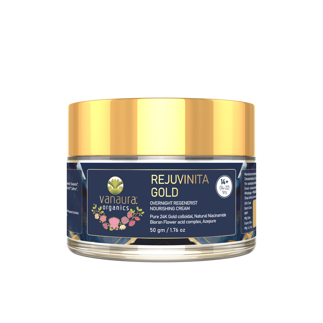 Rejuvinita gold 14+ (for 14 -22 yrs)-Overnight Regenerist Nourishing Cream- 50g