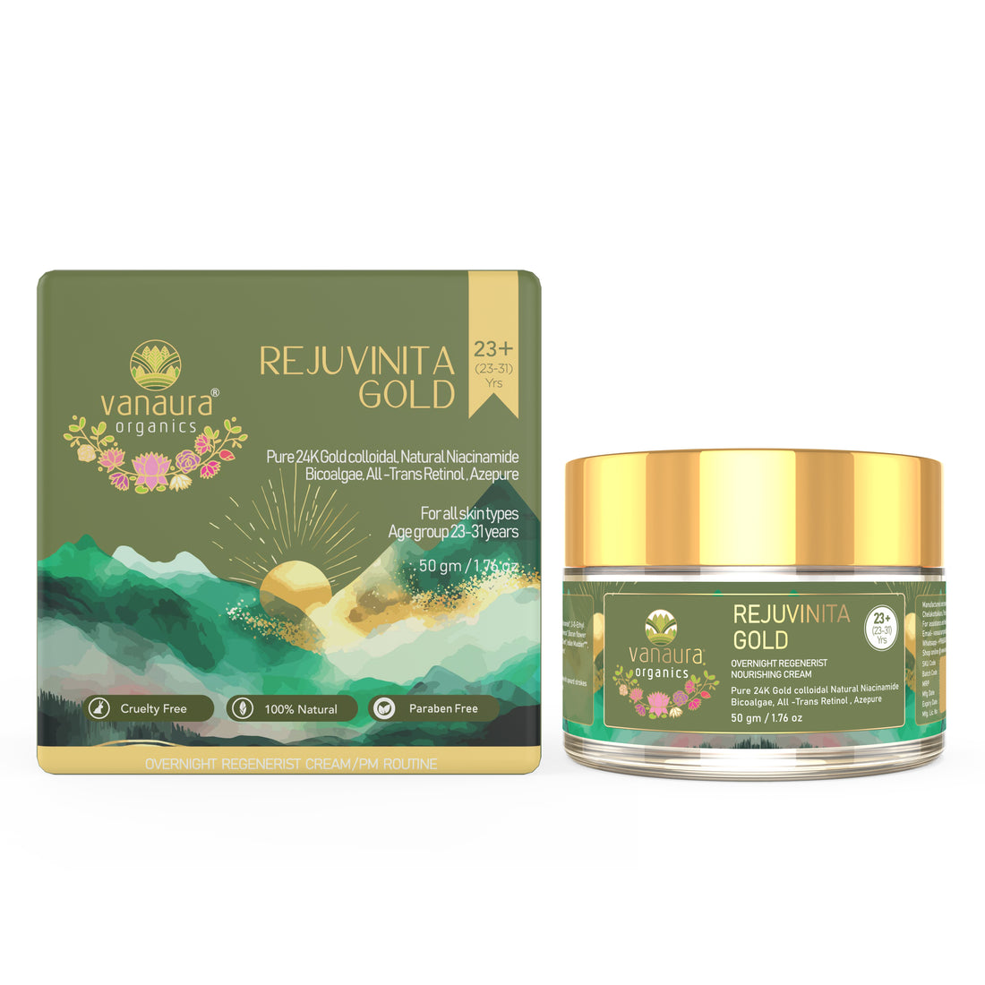 Rejuvinita Gold 23+ (for 23-31yrs)-Overnight Regenerist Nourishing Cream- 50g