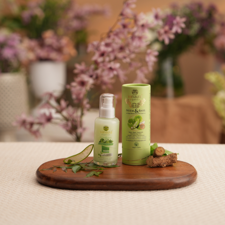 Neem and Basil Deep moisturizing Gel Cream with Nano Engineered Acne Defence Phyto Complex for Acne prone and oily skin-100ml